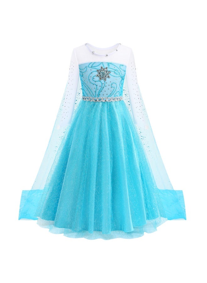 NIBEMINENT Frozen Anna Elsa European and American Girls' dress, Elsa Frozen Elsa Princess Dress, Anna Elsa - Image 1