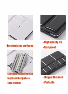 Excefore Empty Watercolor Palette, Metal Empty Watercolor Tin Palette Paint Case with 14 PCS Empty Half Pans for DIY Travel Watercolor Palette, Acrylic and Oil Painting  - Image 2