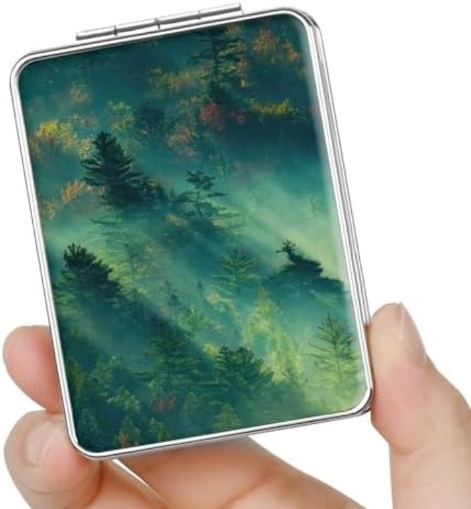 New store welfare Pocket Mirror, Small Travel Mirror with Magnification, Portable Double-Sided Magnifying Cosmetic Mirror for Daily - Image 3