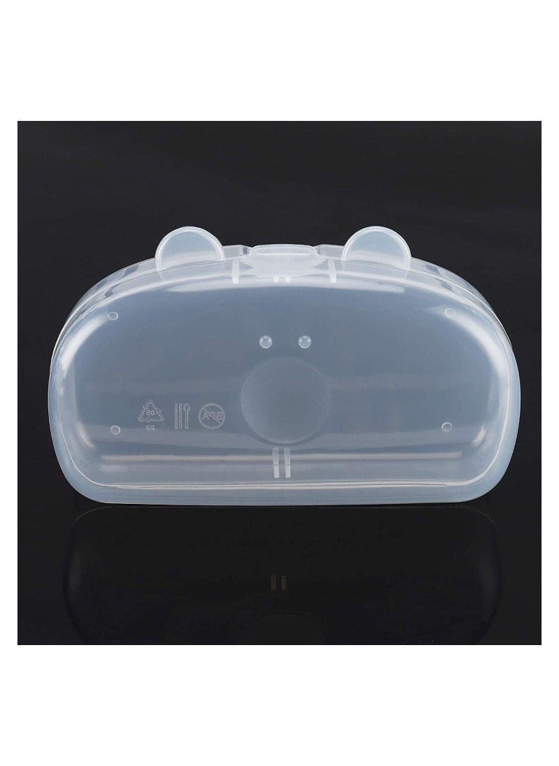 Generic - Pacifier Case, Pacifier Container, Baby Pacifier Case for Travel, BPA Free, Can be Used to Carry 2 Pacifiers, Transparent, 2 Pack - Image 1