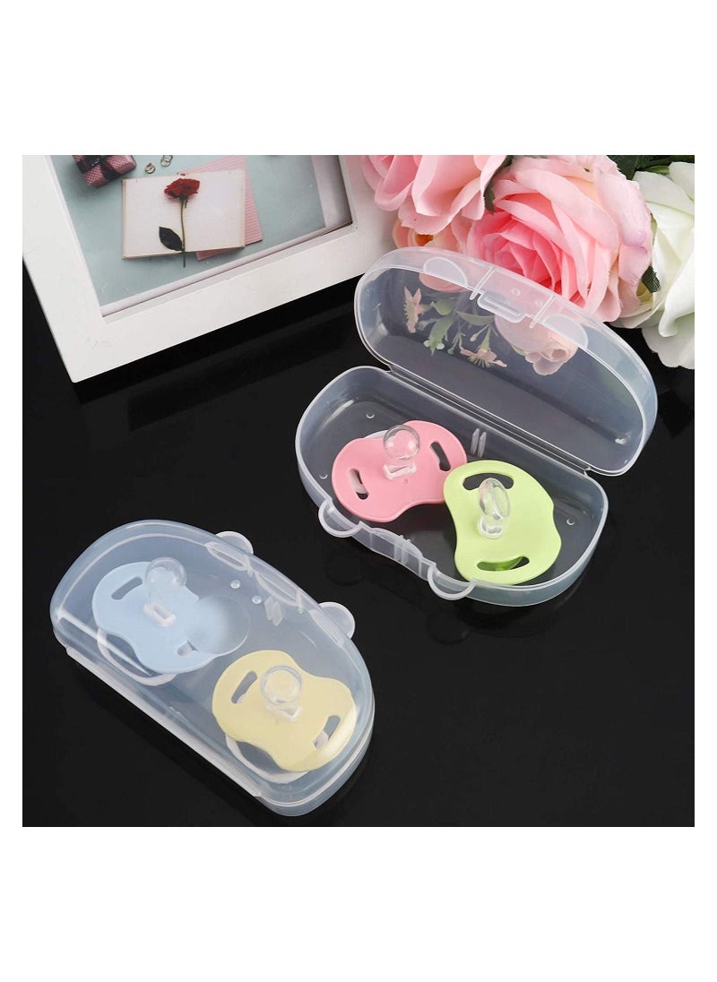 Generic - Pacifier Case, Pacifier Container, Baby Pacifier Case for Travel, BPA Free, Can be Used to Carry 2 Pacifiers, Transparent, 2 Pack - Image 1