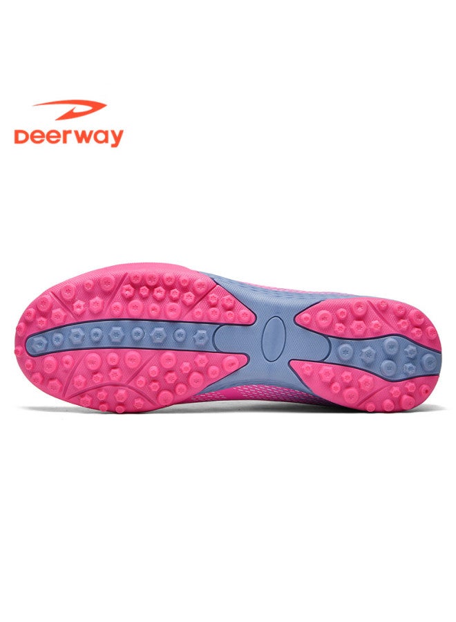 Deerway Adult Youth Soccer Shoes Tf Turf Studs Non-slip Wear-resistant Match Shoes Rose Red Purple Tf Turf Studs Size 43 - Image 4