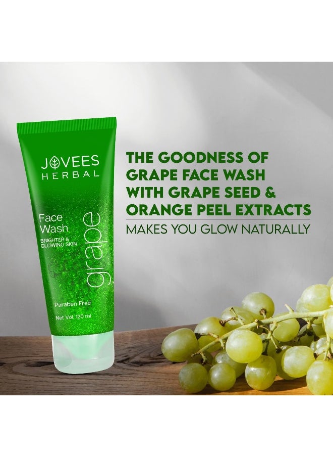 JOVEES HERBAL Jovees Clarifying Fairness Facewash with Grape, 120ml (Pack of 2)  - Image 4