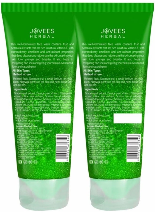 JOVEES HERBAL Jovees Clarifying Fairness Facewash with Grape, 120ml (Pack of 2)  - Image 2