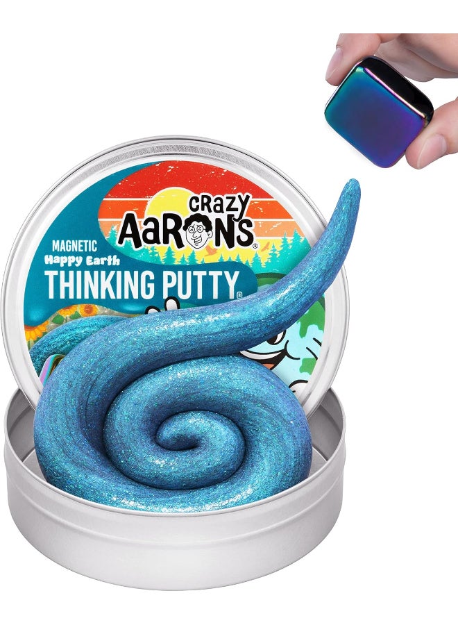 Crazy Aaron's عجينة التفكير الكاملة الحجم - علبة مع مغناطيس | تغيير اللون: عجينة زرقاء كاريبية تتغير لونها | لعبة ضغط للتخلص من التوتر - Image 1