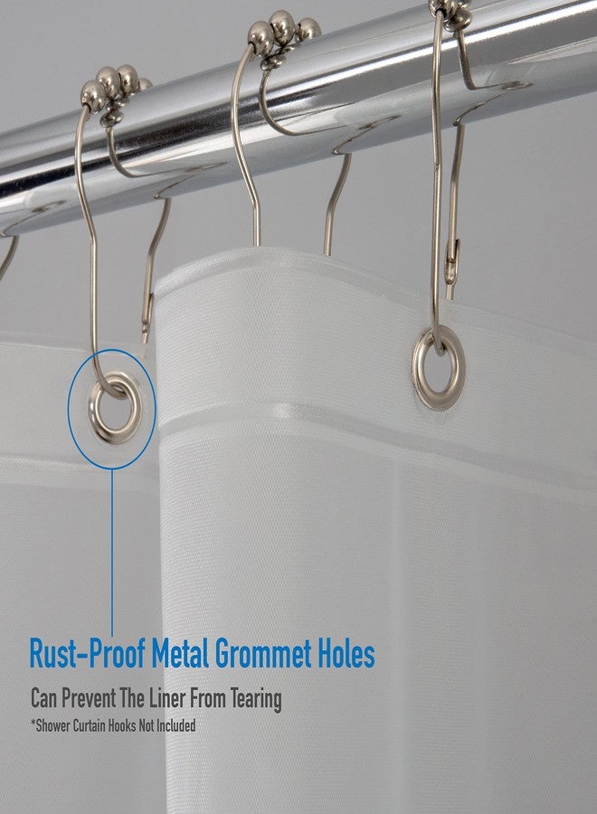 Bath Bliss Waterproof Shower Curtain Liner, 4X’s Splash Guard Suction Cup Leak Protection, 12 Rust Resistant Copper Grommets, 3 Large Magnet Hem, 100% PVC, 72"x72", Frost - Image 4