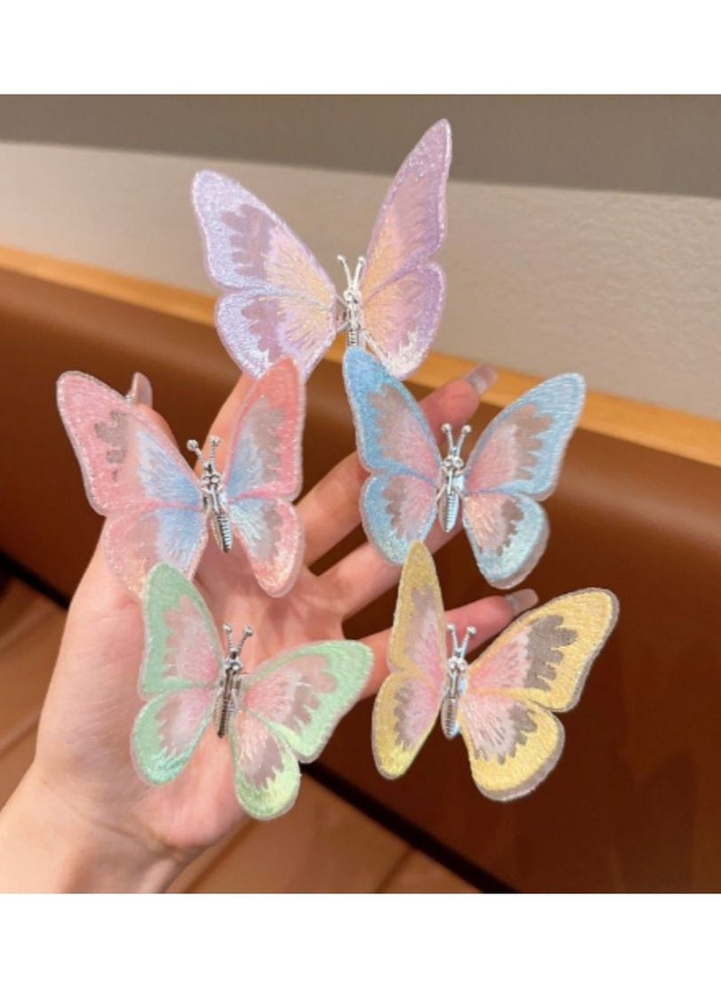 Generic - Blue Butterfly Hair Clip 2 Pieces - Image 1