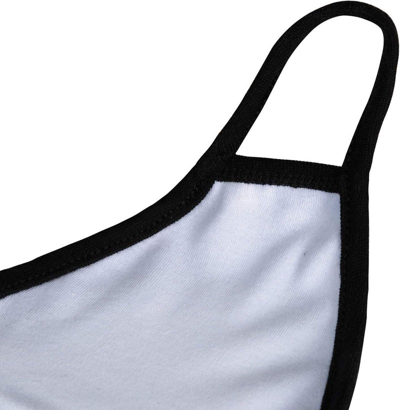 BeatBasic Pack 8 Black Dust Mouth Mask - All Cotton Covering - Reusable Cloth Comfy Breathable Material Black Pack 8pcs - Image 3