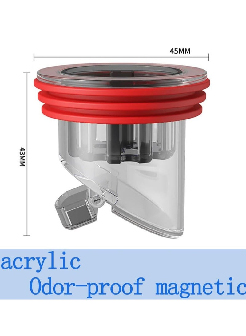 Oasisgalore Anti-Odor Drain Core - Anti-Reflux Shower & Kitchen Drain Preventer (Red, 2 Pieces) - Image 2