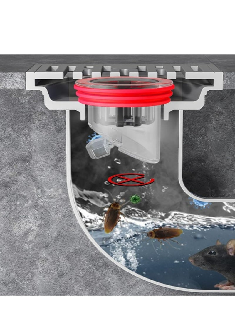 Oasisgalore Anti-Odor Drain Core - Anti-Reflux Shower & Kitchen Drain Preventer (Red, 2 Pieces) - Image 5