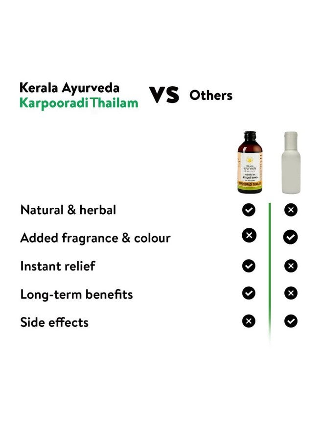 كيرلا ايورفيدا زيت فرك الصدر من كاربورادي ثايلام 200 مل | زيت عشبي للسعال ونزلات البرد | لتسهيل التنفس | تخفيف الاحتقان بشكل طبيعي | مع الكابورا والأجمودا وزيت جوز الهند | - Image 5