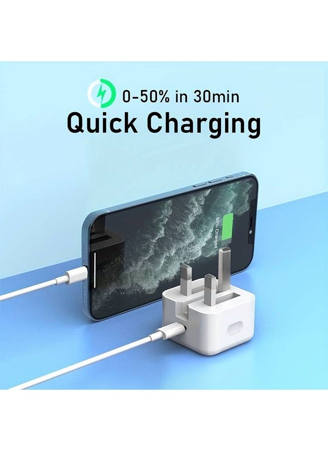 Generic - iPhone 20W Fast Charger and Cable Set, Wall Fast Charger with Type-C to C Cable Compatible, with 1.5m iPhone Fast Charging Cord for iPhone 16/16Plus/16 Pro/16 Pro Max/15 Pro max/15 Pro/15 plus/15 - Image 1