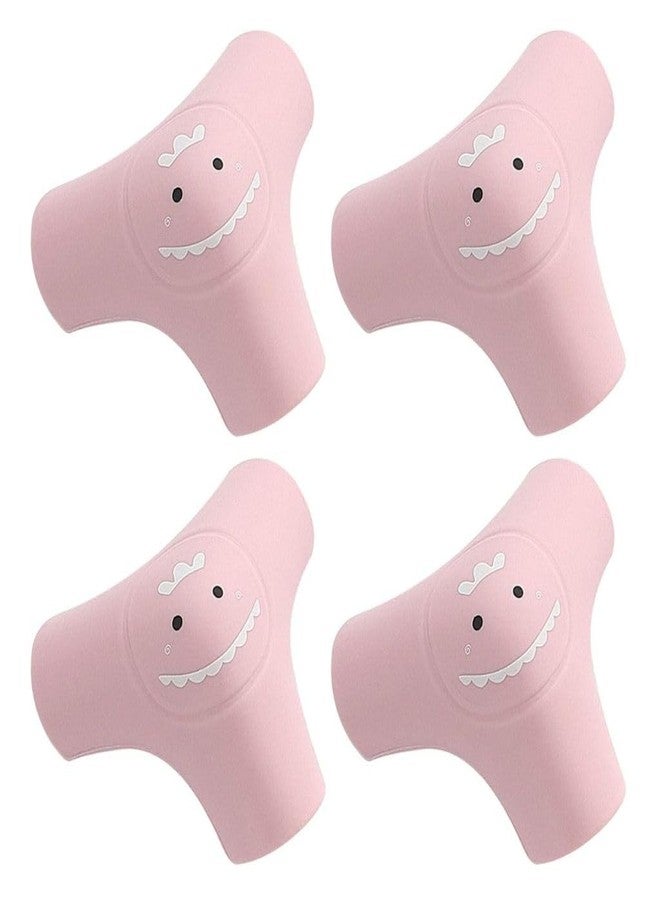 Trifecta 4-Piece/Set Corner Guards Bumpers Cartoon Table Desk Furniture Corner Cover, Baby Child Safety Proof Furniture Table Protectors Quickly and Easily Remove It (4 Piece, Colour: Pink) - Image 1