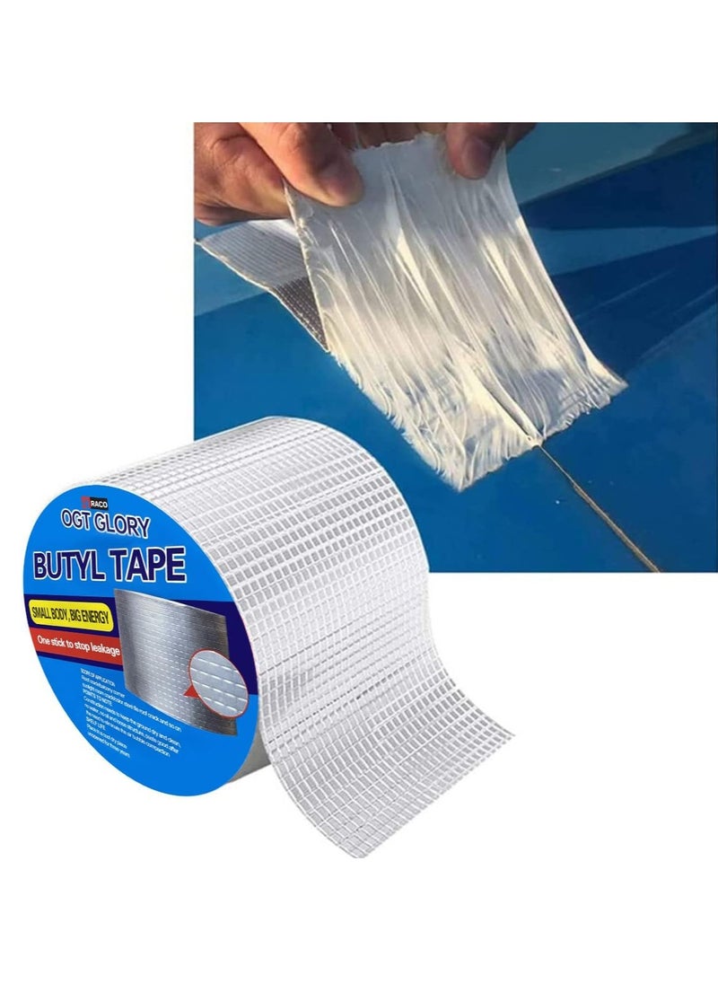 RACO Aluminum Foil Butyl Tape Professional 2in16.4ft Super Waterproof Tape for Pipe Rupture Surface Crack Metal RV Awning Roof Leak Window Seal Boat Sealing - pzsku/Z09D6D71AFC30608E3D9BZ/45/_/1700811254/117a15ff-56ca-4a82-ad07-a09e1adae0f4