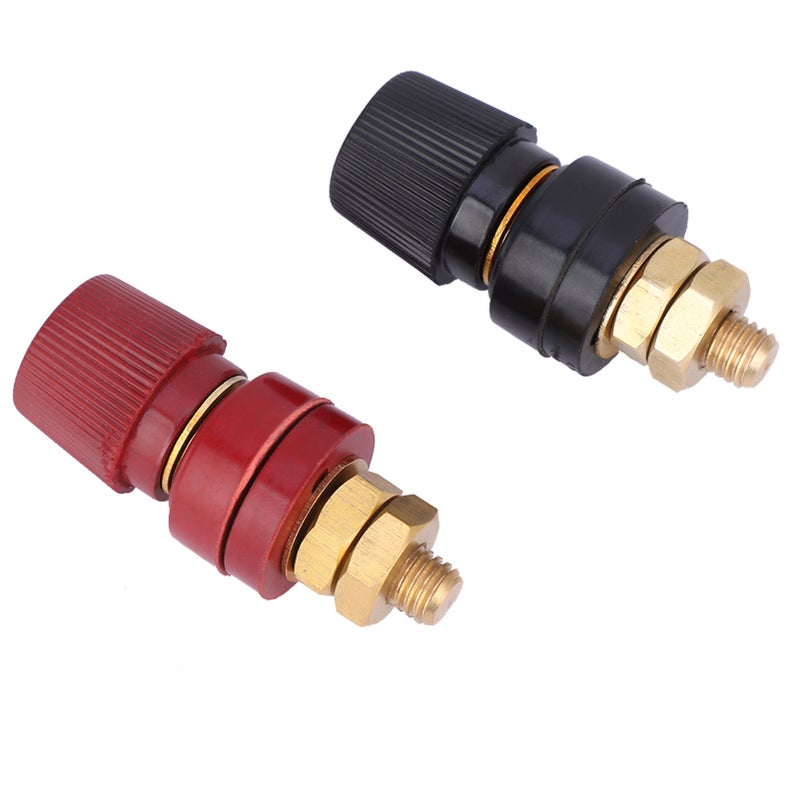 2pcs 555 Type Binding Post Brass Pillar Terminal Block M8 Thread 0V-380V 200A - Image 5