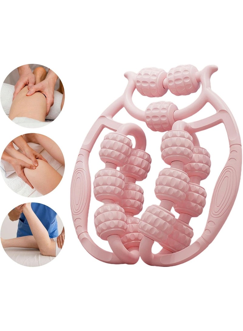 بكرة تدليك يدويّة ذات مقبض مريح ومزودة بـ 15 عجلة دوّارة، مصمّمة لتحفيز عضلات الجسم، تحسين الدورة الدموية، وتخفيف التوتر والإجهاد بعد التمارين أو يوم طويل. تساعد على تحفيز الانقباض والاسترخاء في العضلات، وتنشيط الدورة الدموية لتقليل التعب والألم، وهي سهلة الاستخدام في المنزل أو في صالة الرياضة. - Image 3