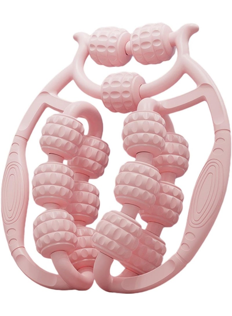 بكرة تدليك يدويّة ذات مقبض مريح ومزودة بـ 15 عجلة دوّارة، مصمّمة لتحفيز عضلات الجسم، تحسين الدورة الدموية، وتخفيف التوتر والإجهاد بعد التمارين أو يوم طويل. تساعد على تحفيز الانقباض والاسترخاء في العضلات، وتنشيط الدورة الدموية لتقليل التعب والألم، وهي سهلة الاستخدام في المنزل أو في صالة الرياضة. - Image 2