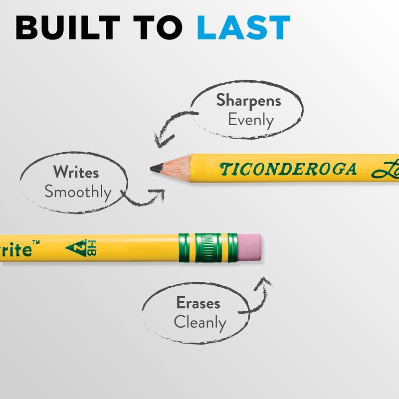 Ticonderoga® Tri-Write Pencils, With Erasers, #2 Lead, Yellow, Pack Of 36 - Image 5