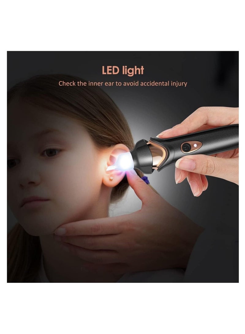 Arabest Ear Wax Remover Vacuum Cleaner, Electric Earwax Removal Ear Cleaner, With LED Light, USB Charge Reusable Ear Suction for Adults Kids - Image 2
