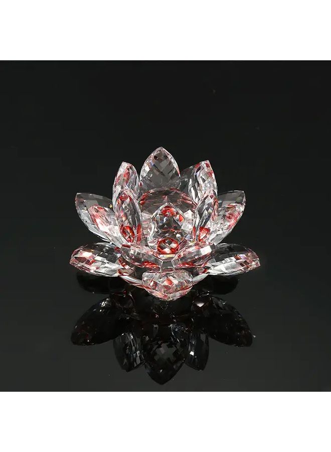 1pc Purple Crystal Glass Lotus Ornament Feng Shui Sun Catcher Car Dashboard Decor With Gift Box - Image 3