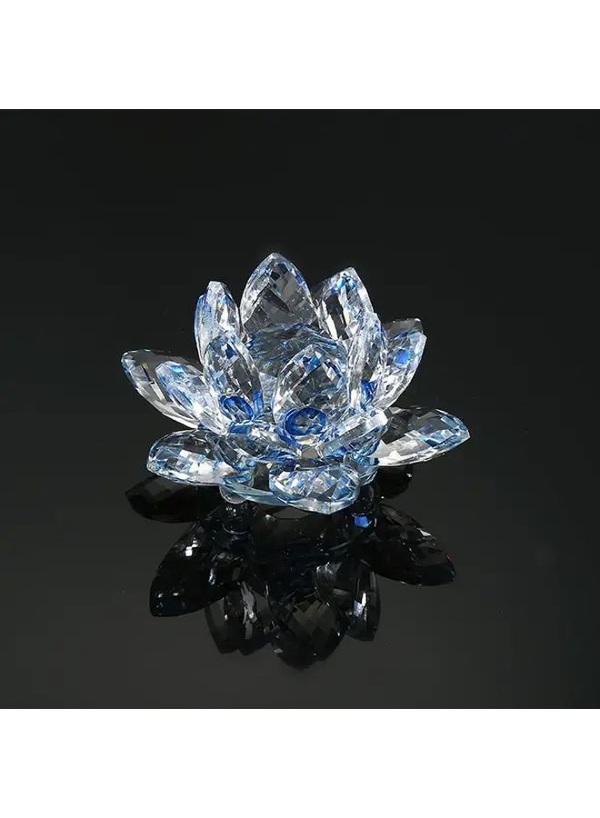1pc Purple Crystal Glass Lotus Ornament Feng Shui Sun Catcher Car Dashboard Decor With Gift Box - Image 2
