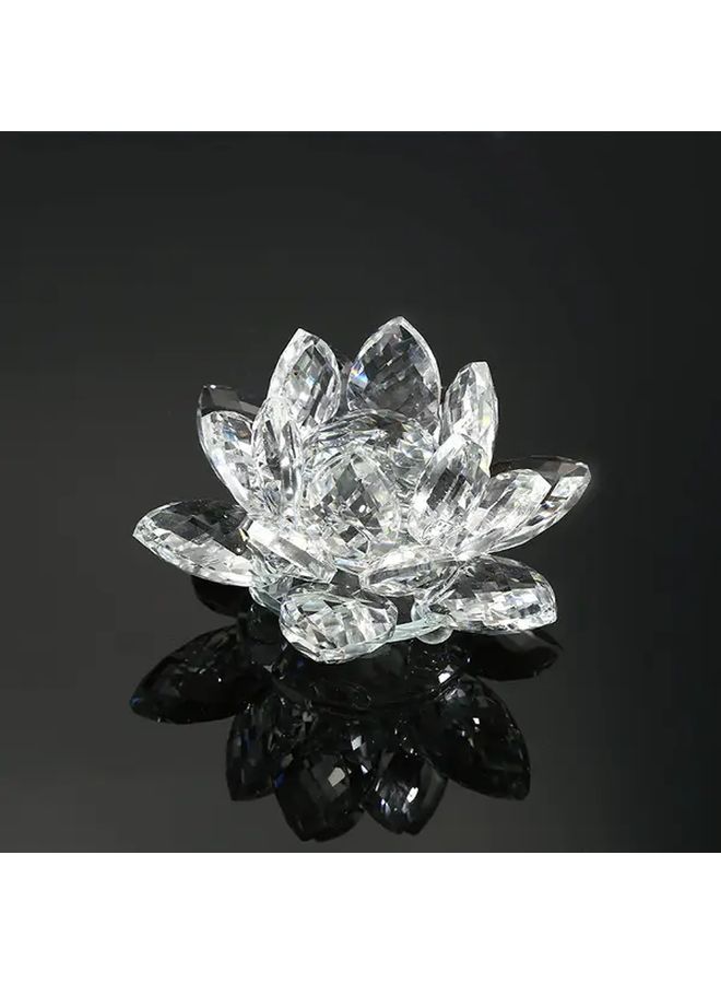 1pc Purple Crystal Glass Lotus Ornament Feng Shui Sun Catcher Car Dashboard Decor With Gift Box - Image 5