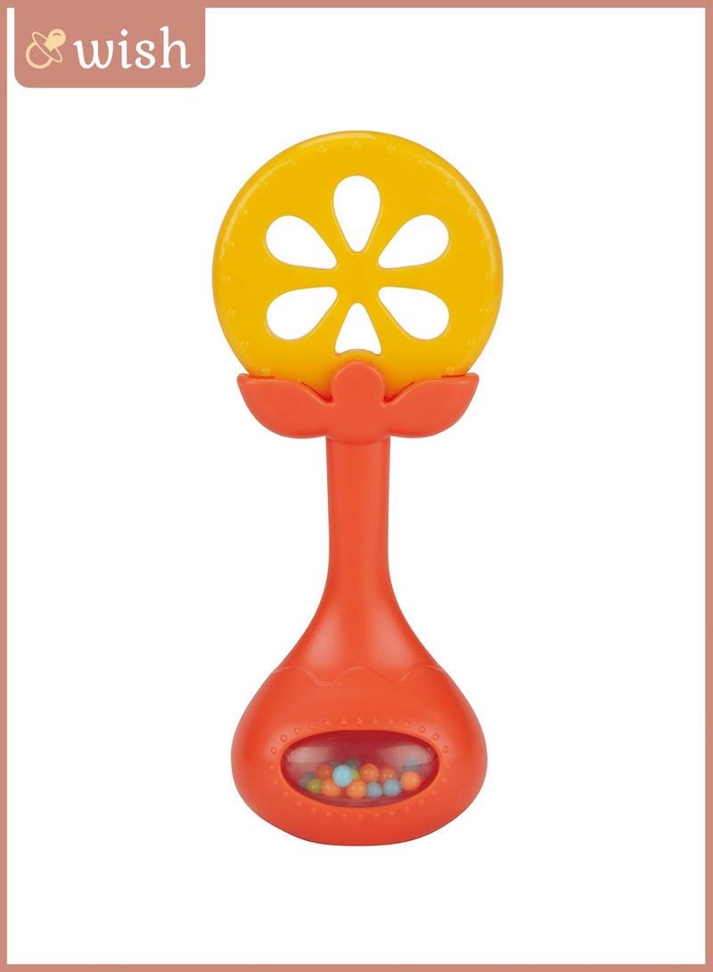 Wish Teething Rattle Portable Small Soft Shaker Rattles, Hand Grab Sensory Shaker, Safe Rattle Teether Toy - Image 1