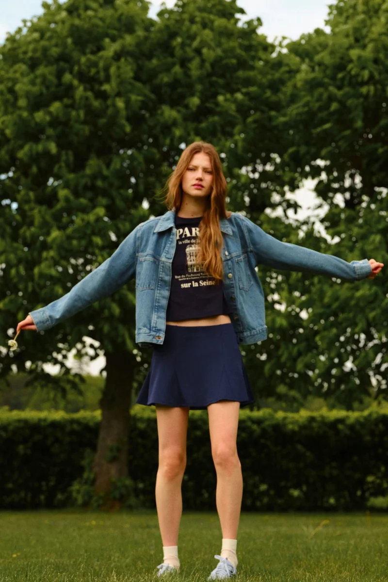 H&M Pleated scuba skort