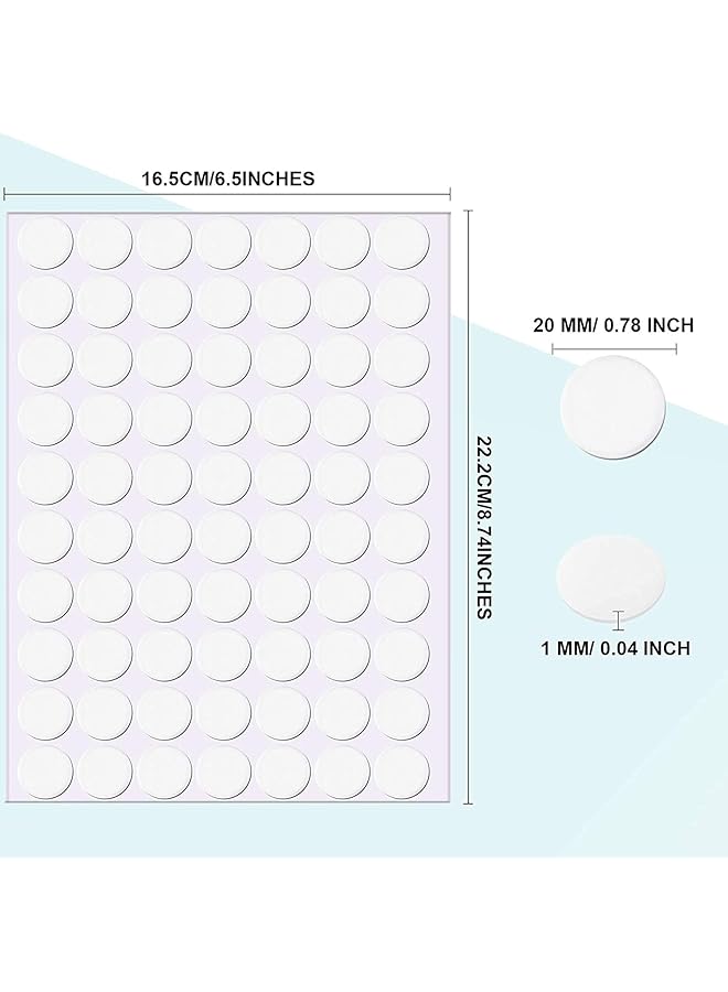 erorex 210 Pieces Double Sided Adhesive Dots Sticky Dots Stickers Removable Round Putty Clear Sticky Tack Strong Adhesive Sticker Waterproof Small Stickers For Balloon Craft Diy Art Decoration 20Mm - Image 3