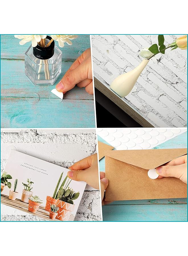 erorex 210 Pieces Double Sided Adhesive Dots Sticky Dots Stickers Removable Round Putty Clear Sticky Tack Strong Adhesive Sticker Waterproof Small Stickers For Balloon Craft Diy Art Decoration 20Mm - Image 4