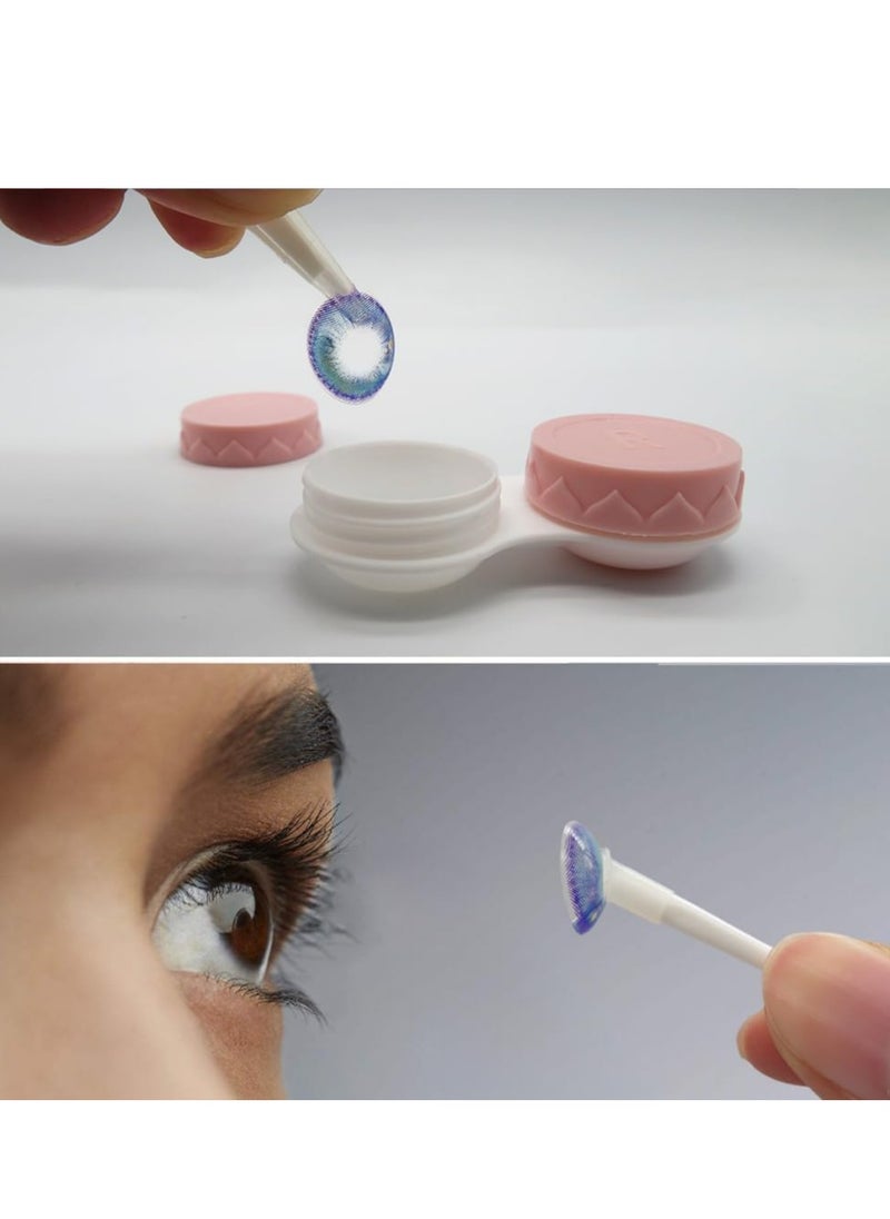 Oasisgalore Pink Travel Contact Lens Case with Cleaner, Washer, Applicator, Removal Tool, Mirror.  - Image 4