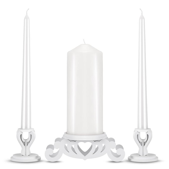 UNITY CANDLE HOLDER UNITY CANDLES STAND FOR WEDDING CEREMONY SET PILLAR TAPER CANDLE HOLDERS FOR WEDDINGS CENTERPIECE DECORATIONBRIDAL SHOWER CANDLES NOT INCLUDE