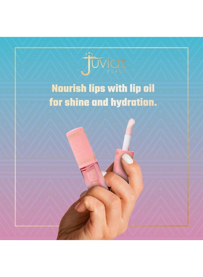 Juvia's Place Magic Lip Oil Watermelon - Hydrating Plumper All Day Light Non Sticky Lipgloss Makeup - Enhance Beauty w/Glossy Dewy Shine Glow & Moisture for Dry Chap Lips - Vitamin E Fruit Extract - Image 4
