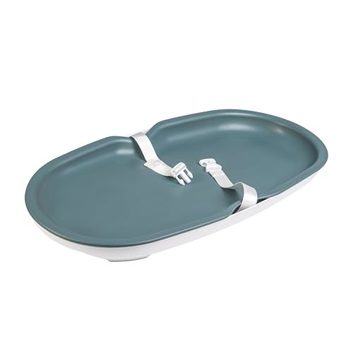 Ubbi Baby Changing Pad Easy to Clean with Detachable Base Lightweight Waterproof Foam Includes Safety Strap and NonSkid Feet Open Water - Image 1