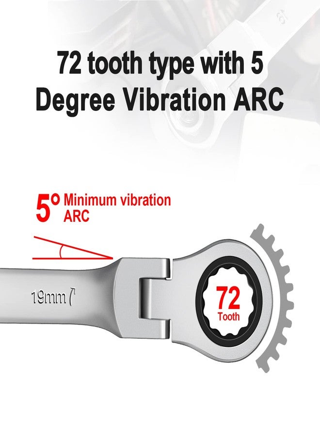 وايزأب مفتاح ربط WISEUP، مفتاح ربط CR-V من فولاذ الكروم والفاناديوم مقاس 8 مم، مفاتيح ربط مركبة قابلة للتعديل بزاوية 180 درجة، مفتاح ربط مزدوج الطرف، مضاد للانزلاق ومقاوم للصدأ، أدوات موفرة للعمالة - Image 4