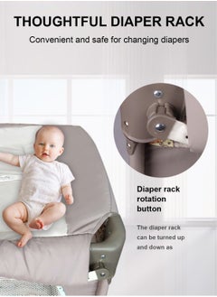 Mamakids Multi-functional Baby Crib, Foldable And Portable Newborn Playpen Cots With Changing Table And Toy Music Stand  - Image 3