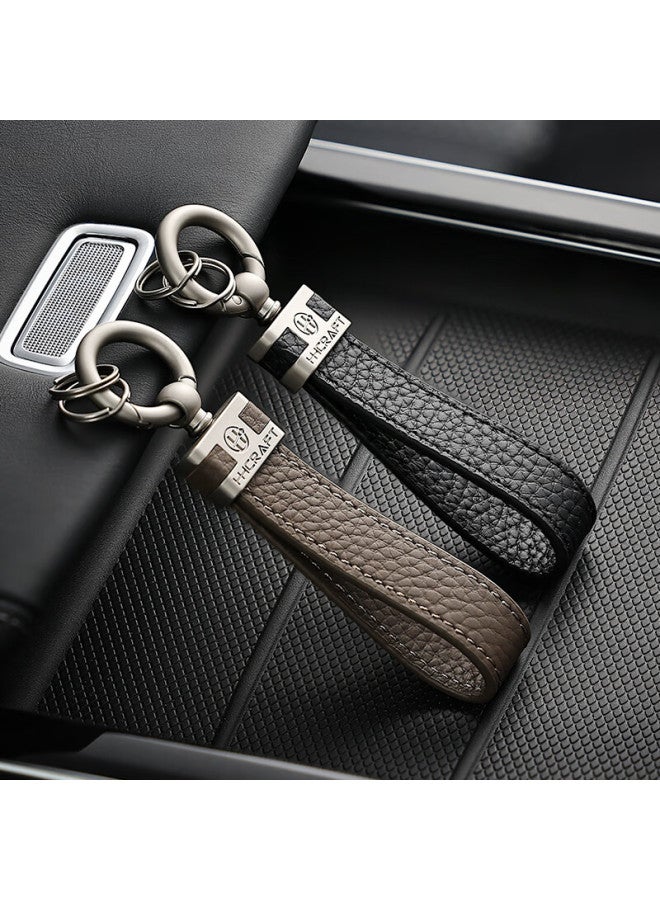 DiGallen Digalun Genuine Leather Car Key Chain Pendant, Stylish And Unique Key Ring, Car Accessory, Creative Decoration, Complete Set - Image 3