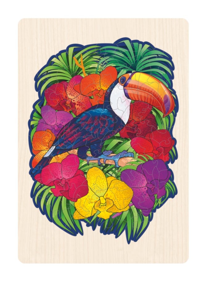 فوفا FOFA اللعب خشبية صديقة للبيئة الاطفال بانوراما لعبة اللغز - الطوقان الوجه 104 جهاز كمبيوتر شخصى المجلس التعليمي التعلم 3 4 5 سنوات من العمر بنات الأولاد الهدايا السفر لعبة شكل الجذعية مونتيسوري المستدامة - Image 1