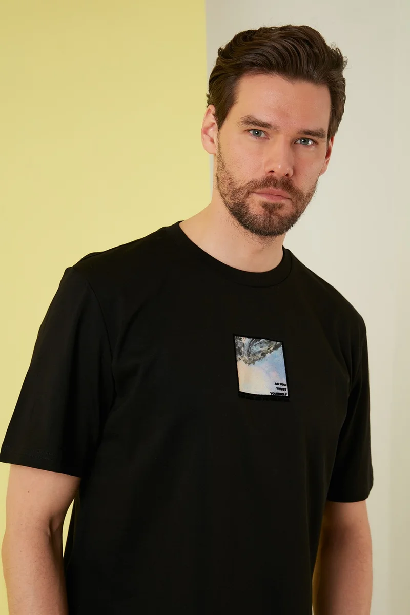 Buratti Printed Oversize Crew Neck 100% Cotton T Shirt Men's T Shirt 5727405