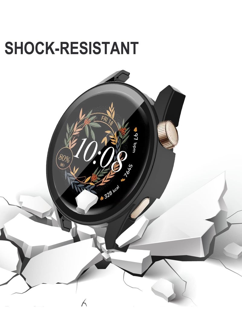 Excefore Case for Huawei Watch GT 3 42mm, 2Pack All-around Ultra Thin Anti-Scratch Bumper, Anti Scratch Tempered glass with watch case protector(2 Colors) - Image 3