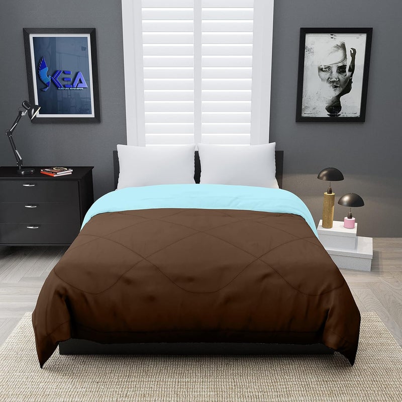 KEA KEA Reversible Blue Single Bed Queen Size Microfiber ComforterDuvet for SummersAc AC Comforters Fabric Micro Cotton 300 GSM  - Image 2