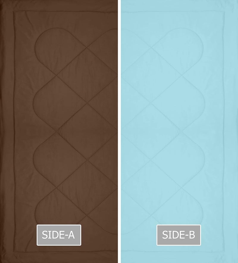 KEA KEA Reversible Blue Single Bed Queen Size Microfiber ComforterDuvet for SummersAc AC Comforters Fabric Micro Cotton 300 GSM  - Image 5
