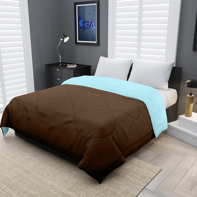 KEA KEA Reversible Blue Single Bed Queen Size Microfiber ComforterDuvet for SummersAc AC Comforters Fabric Micro Cotton 300 GSM  - Image 1