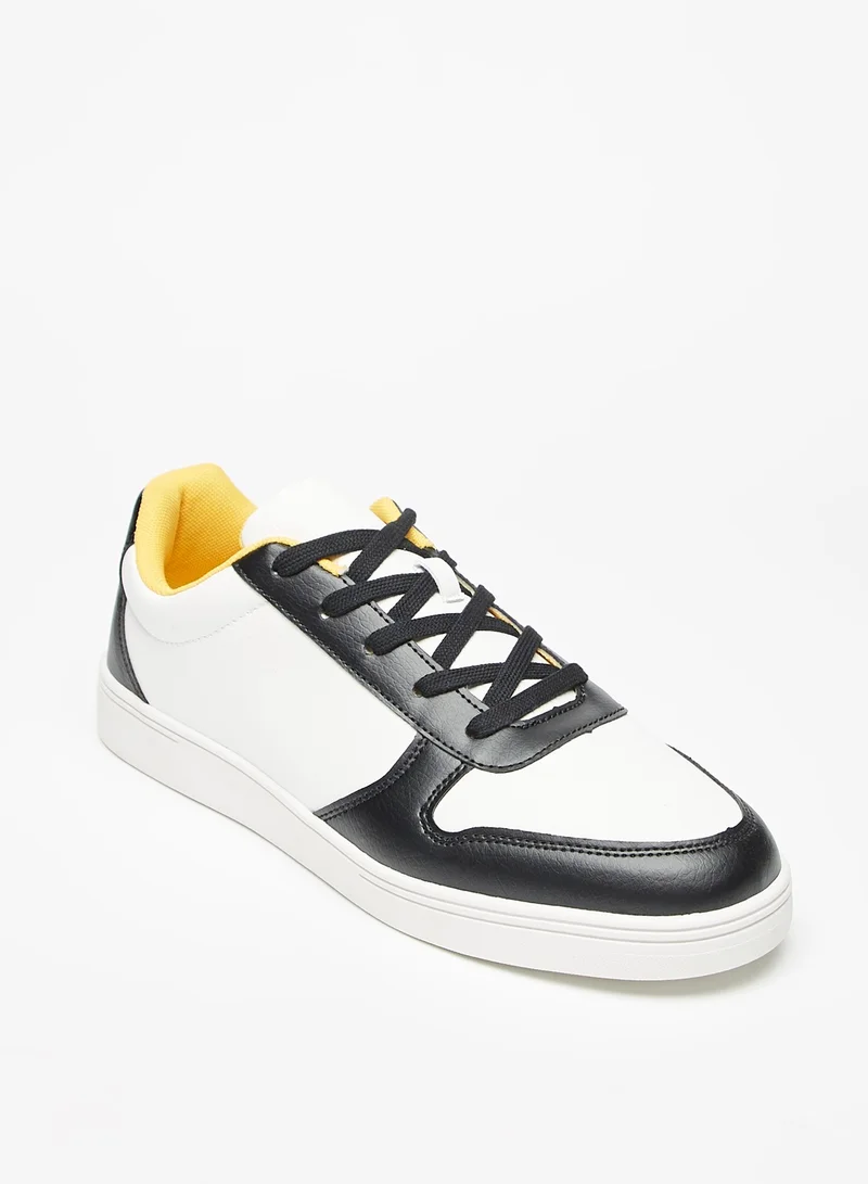 shoexpress Mens Panelled Sneakers with Lace Up Closure