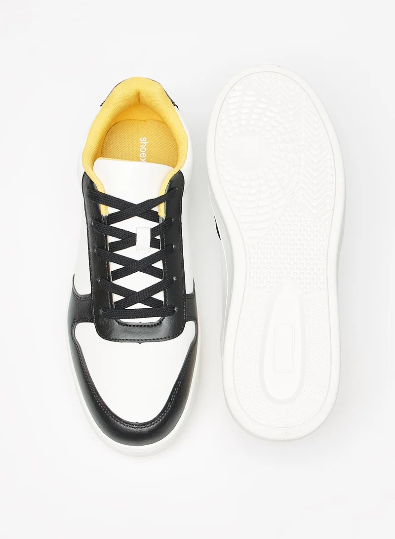 shoexpress Mens Panelled Sneakers with Lace Up Closure