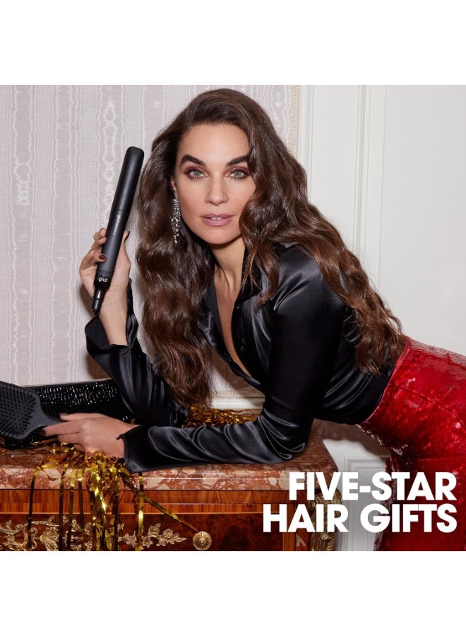 ghd Platinum+ Professional Smart Flat Iron, Black, with Ultra-Gloss Ceramic Plates, Heat-Resistant Bag, All-Rounder Paddle Brush, Festive Gift Set | Black | Christmas Collection - Image 4