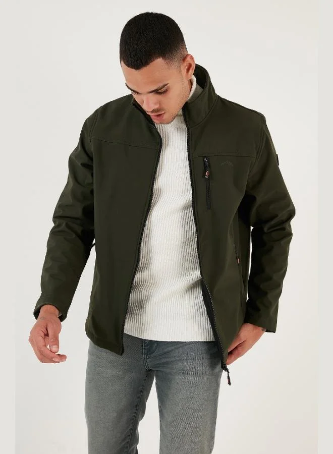 Buratti  Buratti Water Repellent Slim Fit Stand Collar Softshell Jacket Men's Jacket 649003 for Men | Best Price UAE