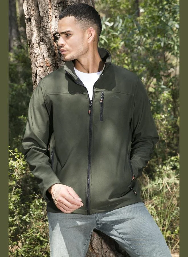 Buratti  Buratti Water Repellent Slim Fit Stand Collar Softshell Jacket Men's Jacket 649003 for Men | Best Price UAE