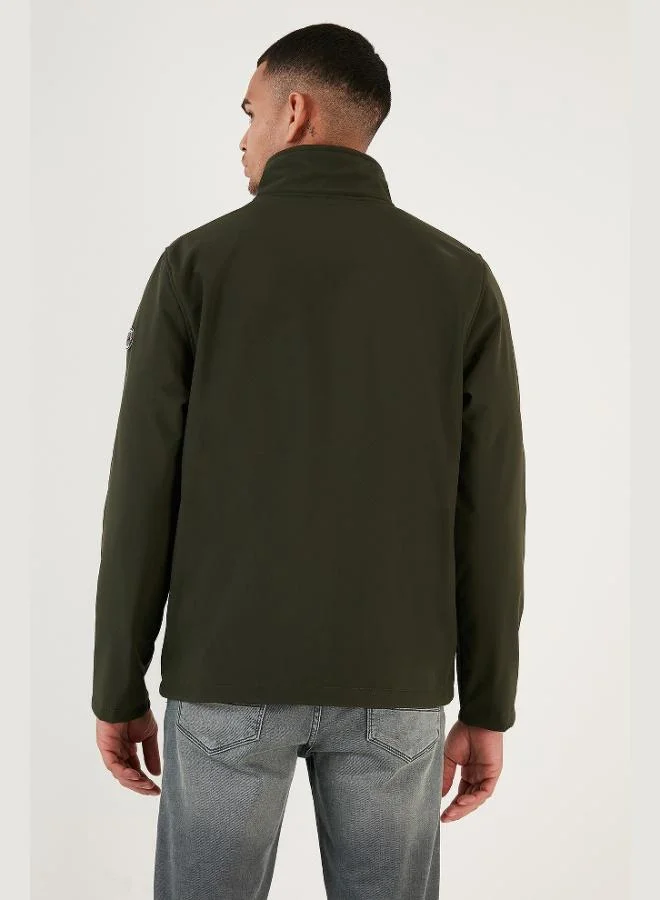 Buratti  Buratti Water Repellent Slim Fit Stand Collar Softshell Jacket Men's Jacket 649003 for Men | Best Price UAE