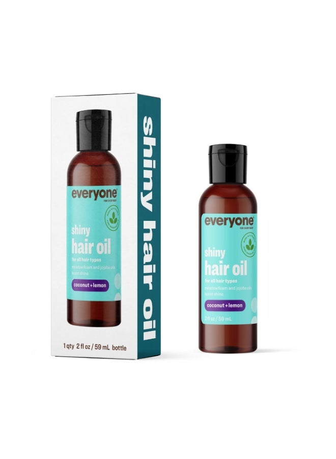 Everyone Hair Care Hair Oil - Coconut & Lemon, 2 fl oz Bottle, Hair Treatment Oils for Shiny Hair, Flyaways & Frizz Control, Sulfate Free & Paraben Free - Image 1